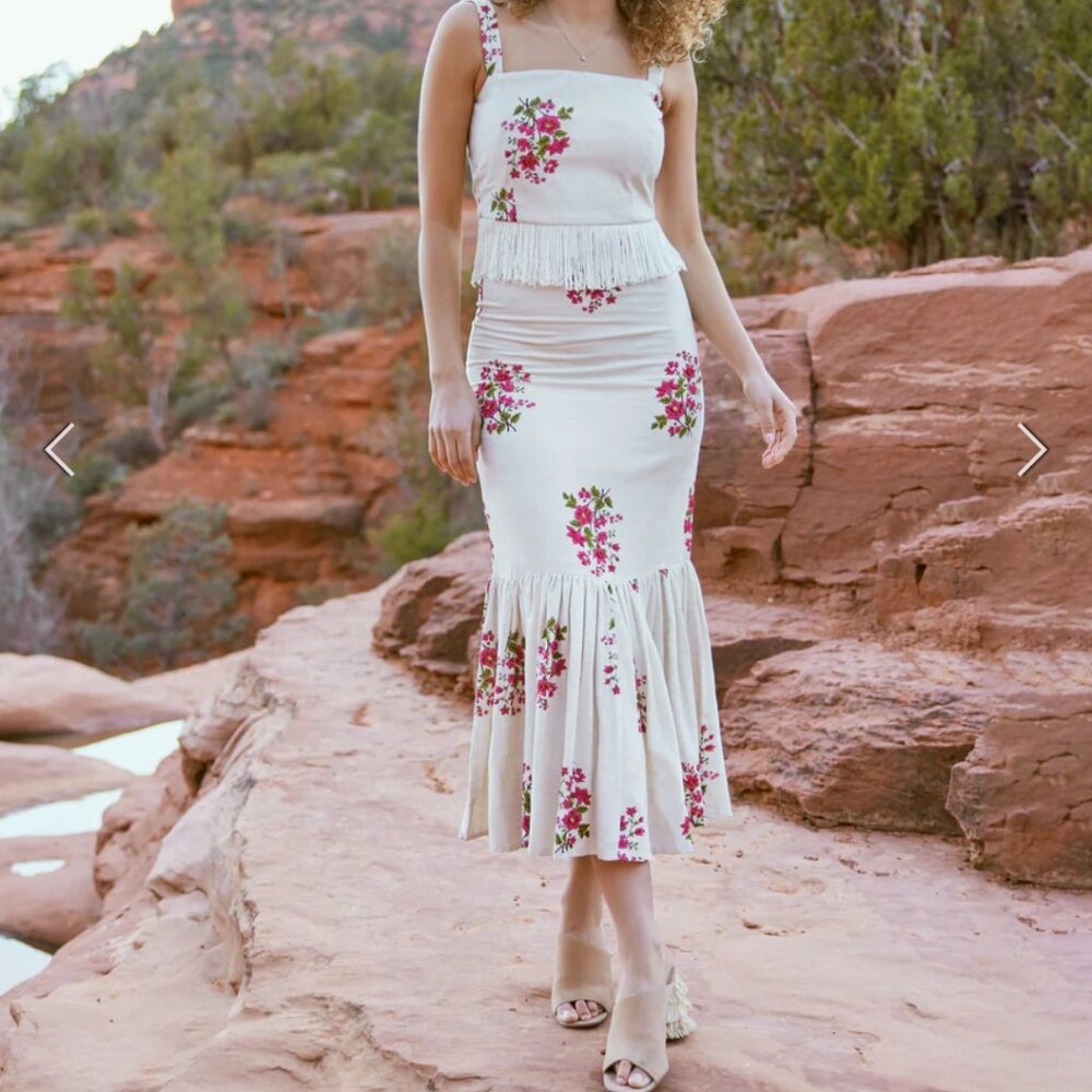 Eddy ( shop eddy) Anthropologie amber flutted skirt